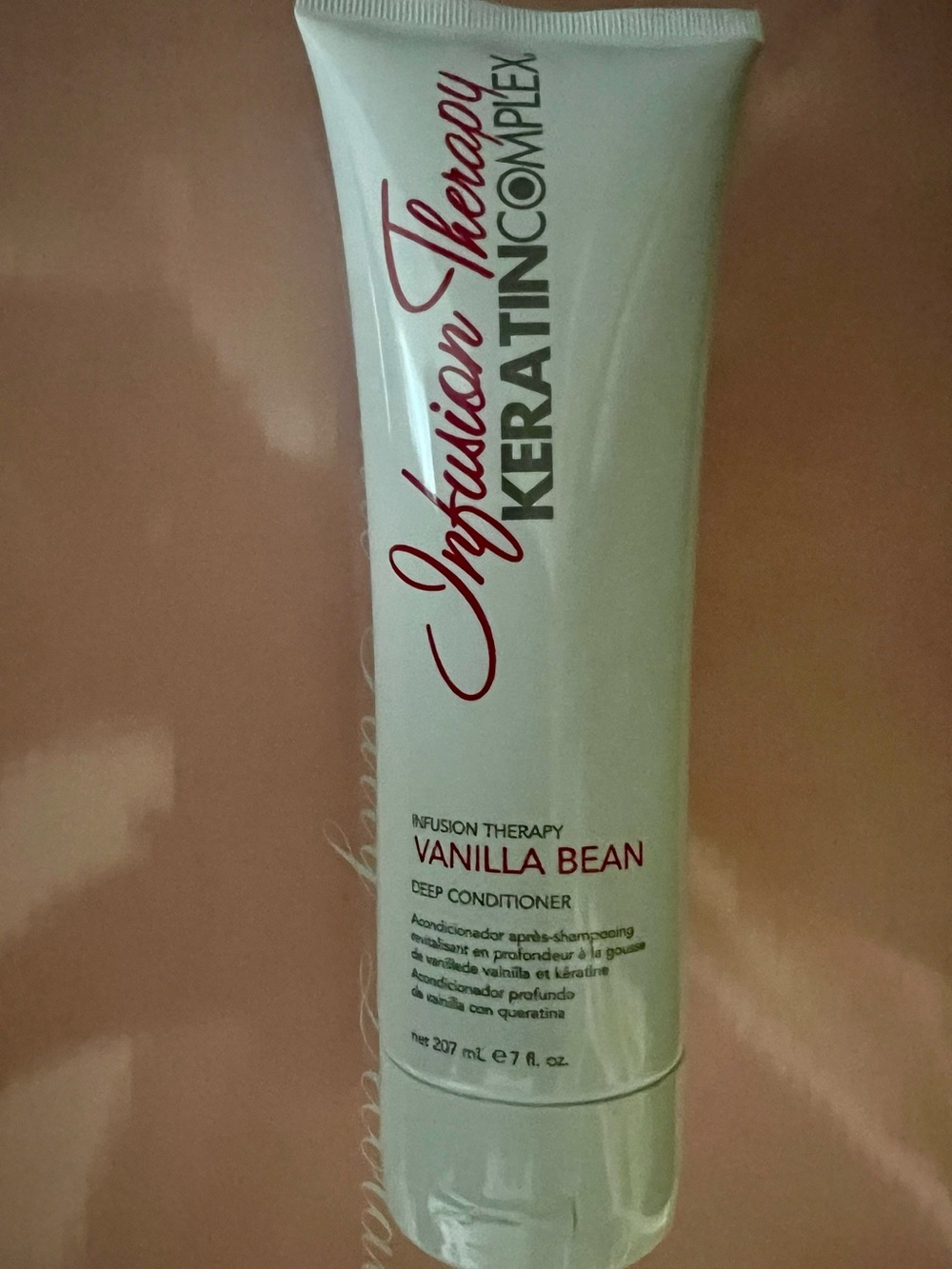New Infusion Therapy Vanilla Bean Keratin Complex Deep Conditioner - White